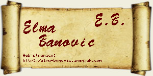 Elma Banović vizit kartica